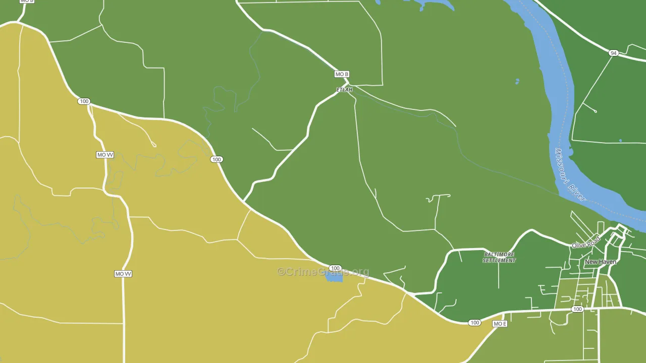Etlah, MO Map of Drug-Related Crime Rates