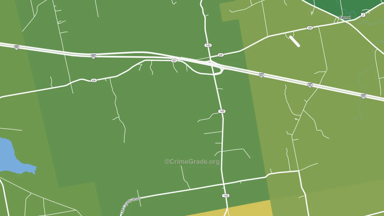 Etna Center, ME Map of Drug-Related Crime Rates