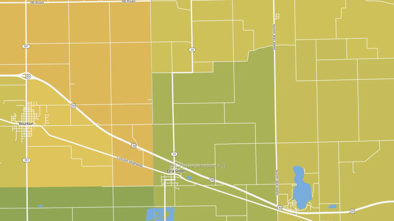 Etna Green, IN Map of Drug-Related Crime Rates