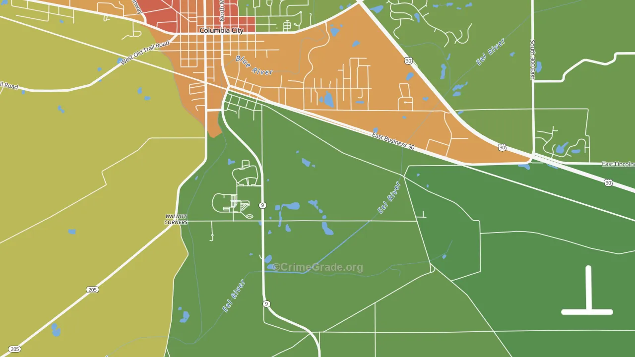 Etna, IN Map of Drug-Related Crime Rates