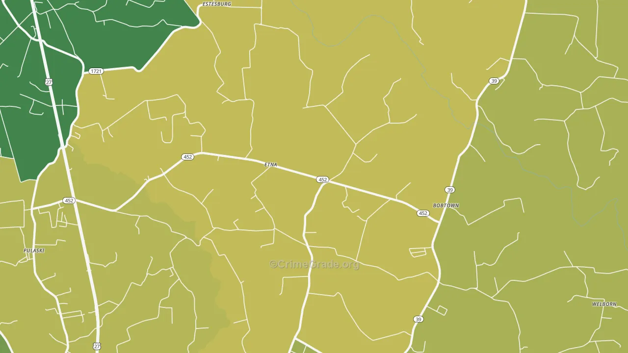 Etna, KY Map of Drug-Related Crime Rates