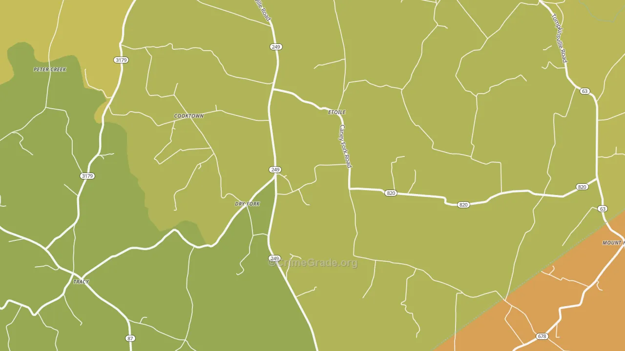 Etoile, KY Map of Drug-Related Crime Rates