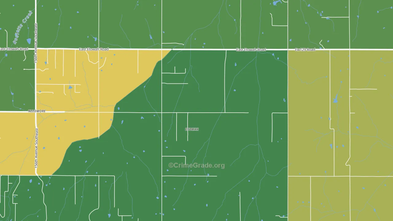 Etowah, OK Map of Drug-Related Crime Rates