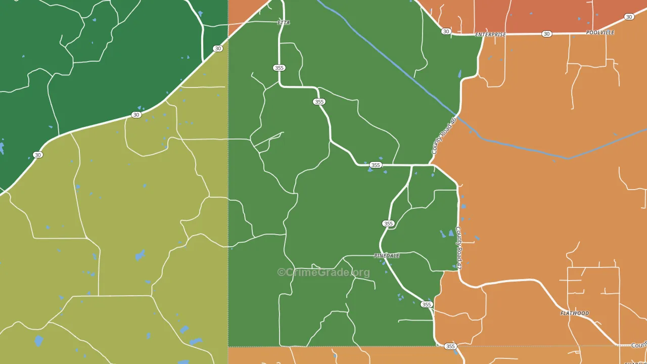 Etta, MS Map of Drug-Related Crime Rates