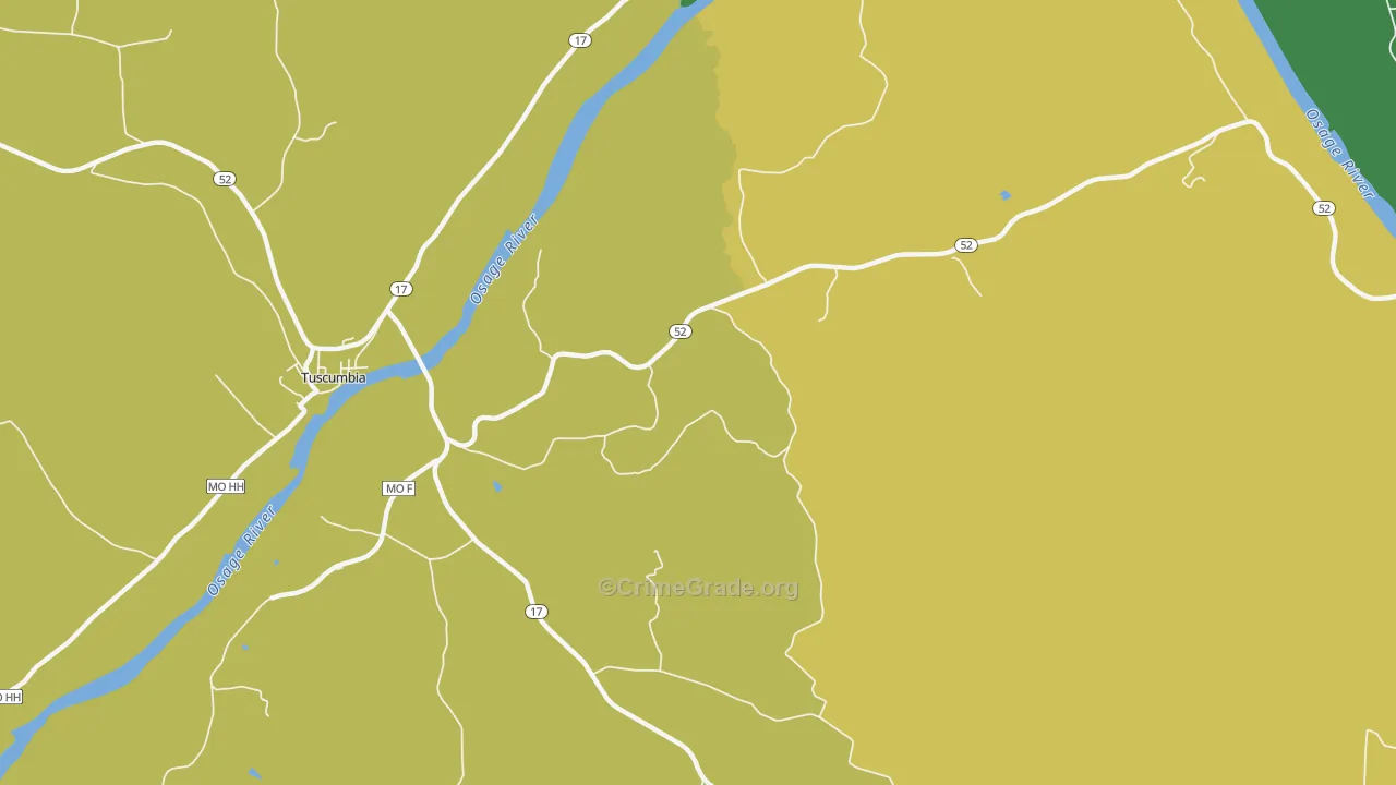 Etterville, MO Map of Drug-Related Crime Rates