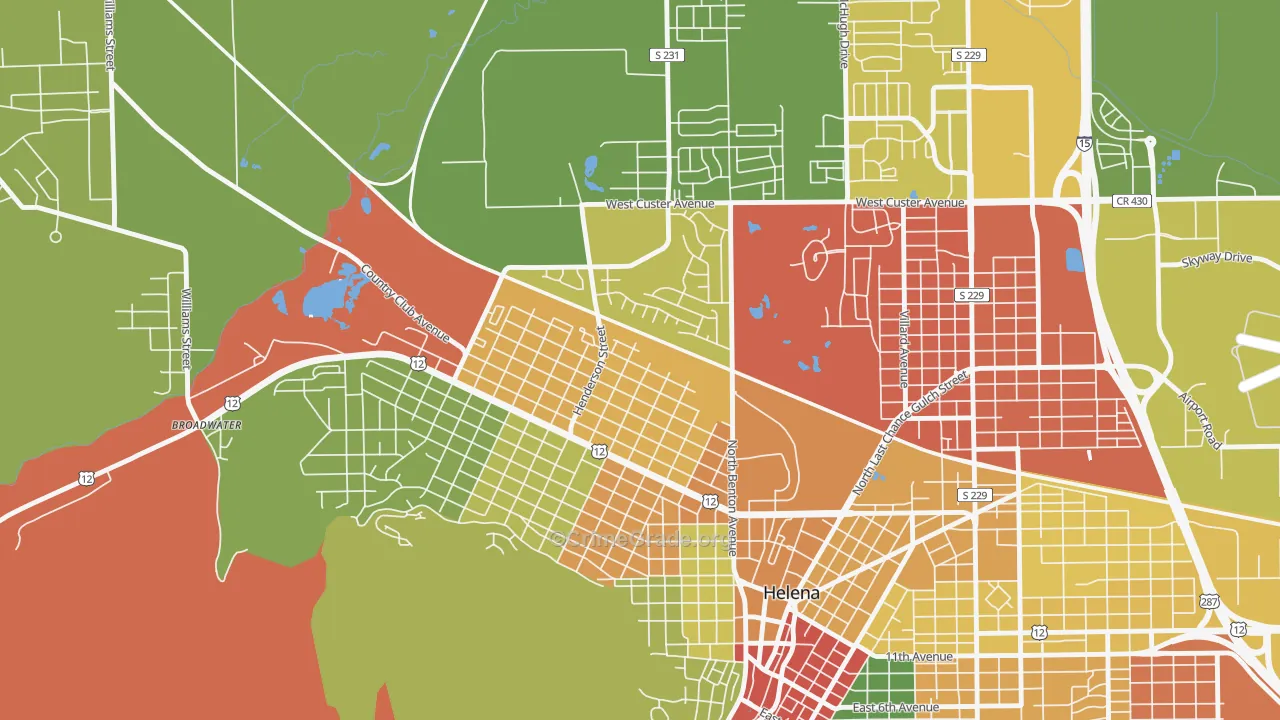 Euclid Ave North, Helena, MT Map of Drug-Related Crime Rates
