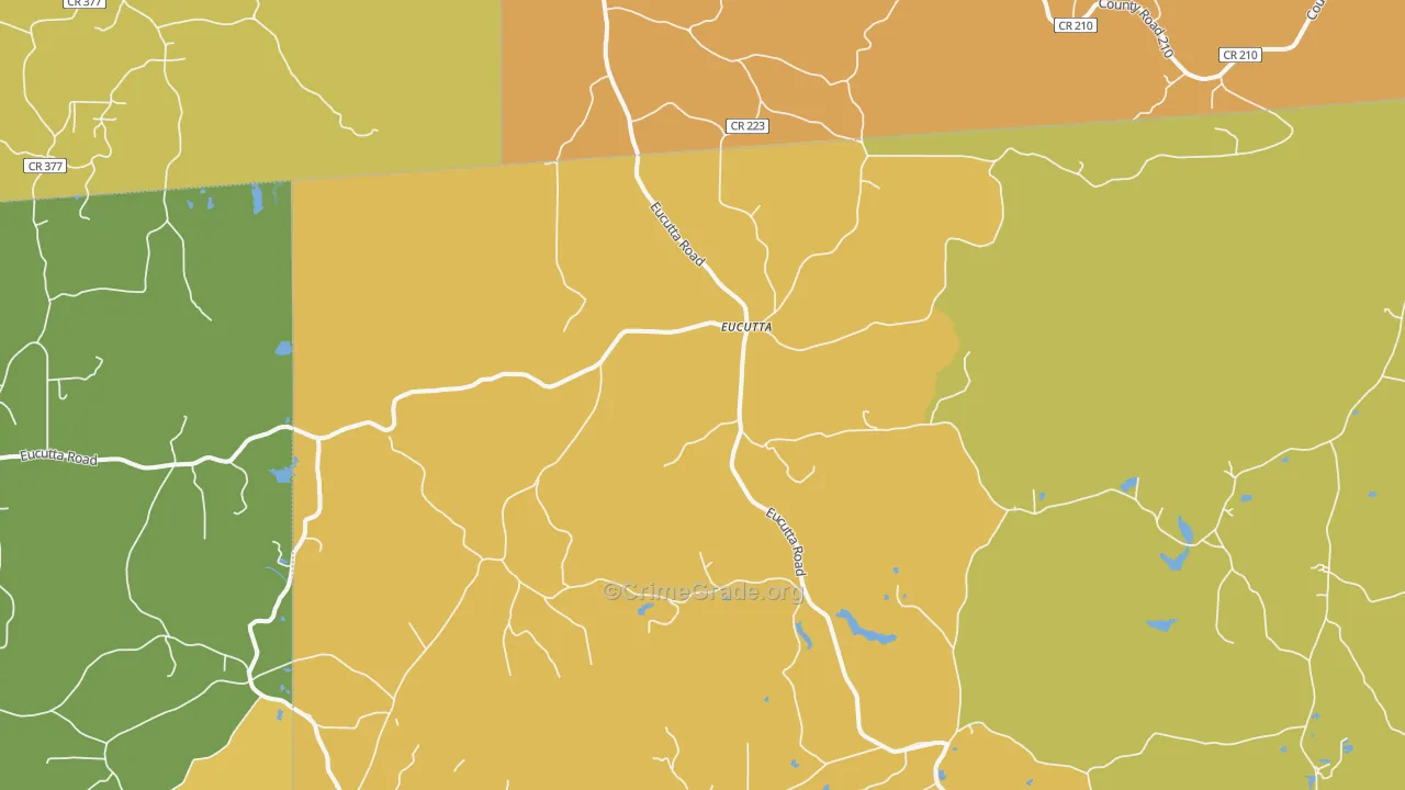 Eucutta, MS Map of Drug-Related Crime Rates