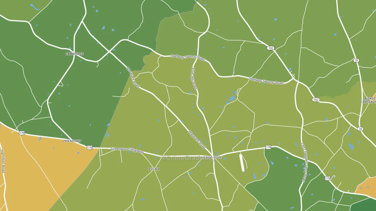 Eulala, SC Map of Drug-Related Crime Rates