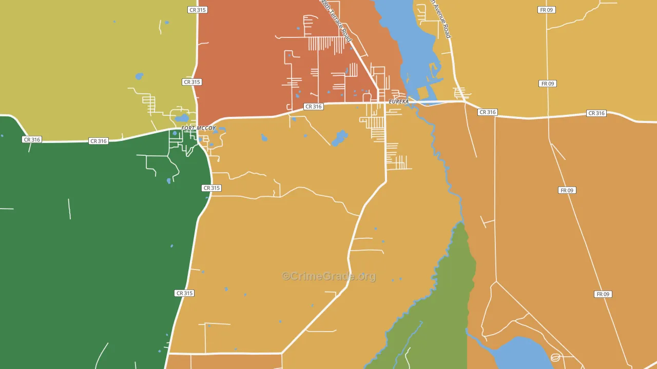 Eureka, FL Map of Drug-Related Crime Rates