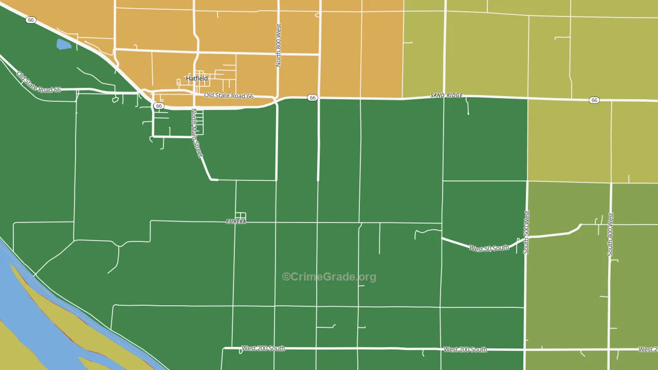 Eureka, IN Map of Drug-Related Crime Rates