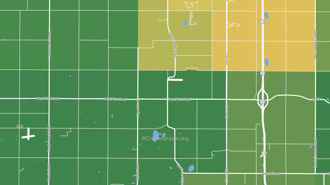 Eureka, MI Map of Drug-Related Crime Rates