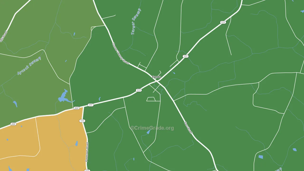 Eureka, NC Map of Drug-Related Crime Rates