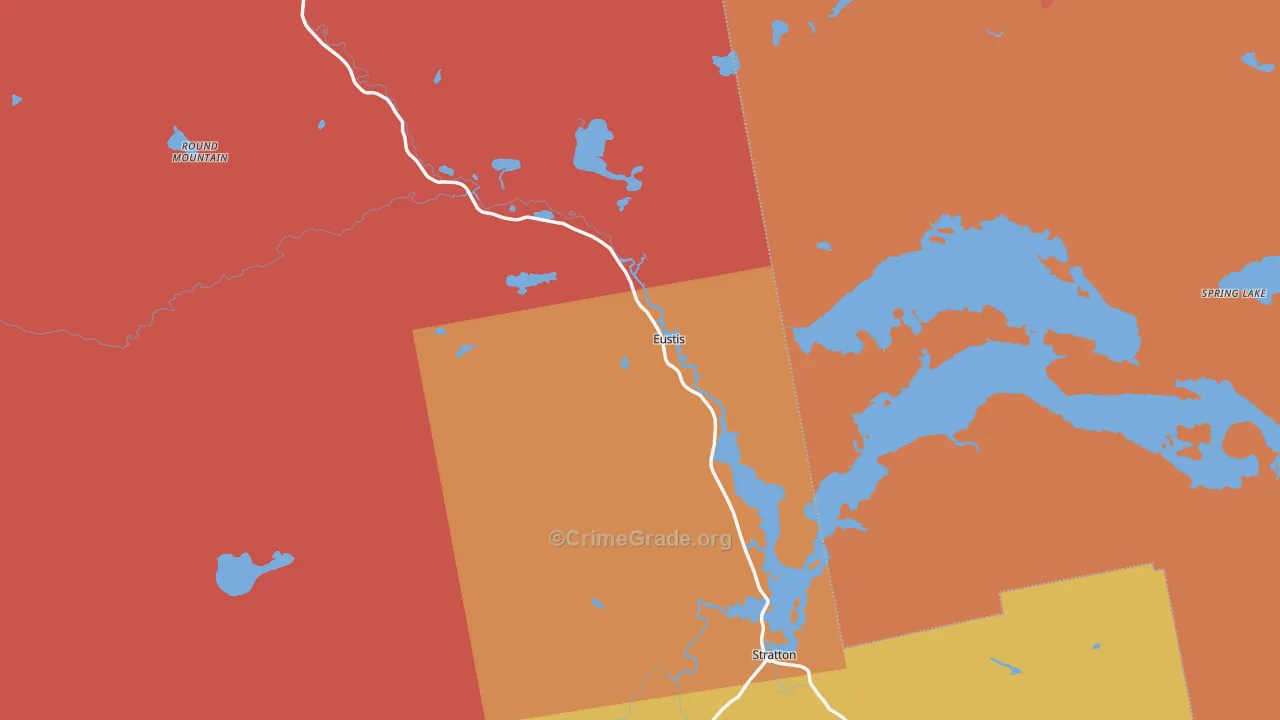 Eustis, ME Map of Drug-Related Crime Rates
