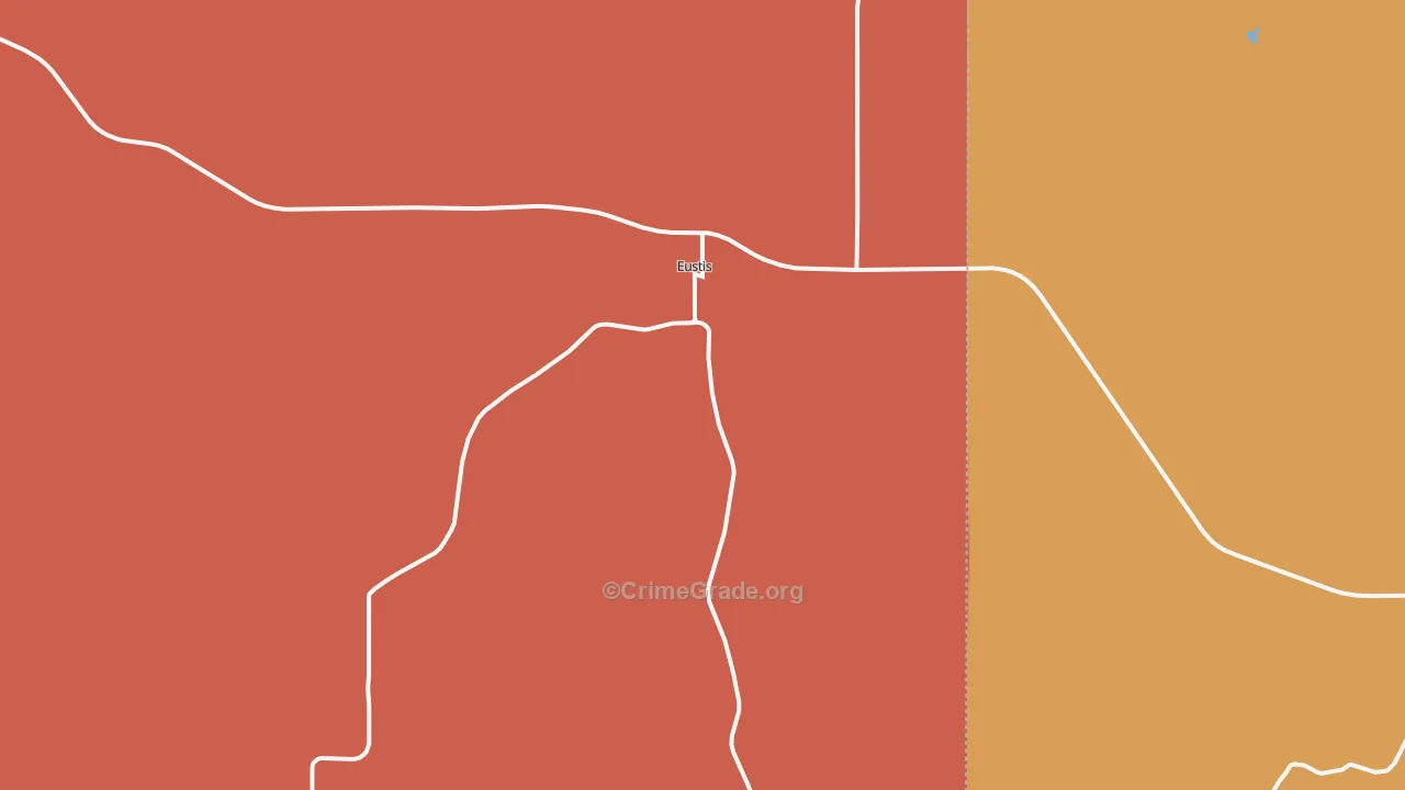 Eustis, NE Map of Drug-Related Crime Rates