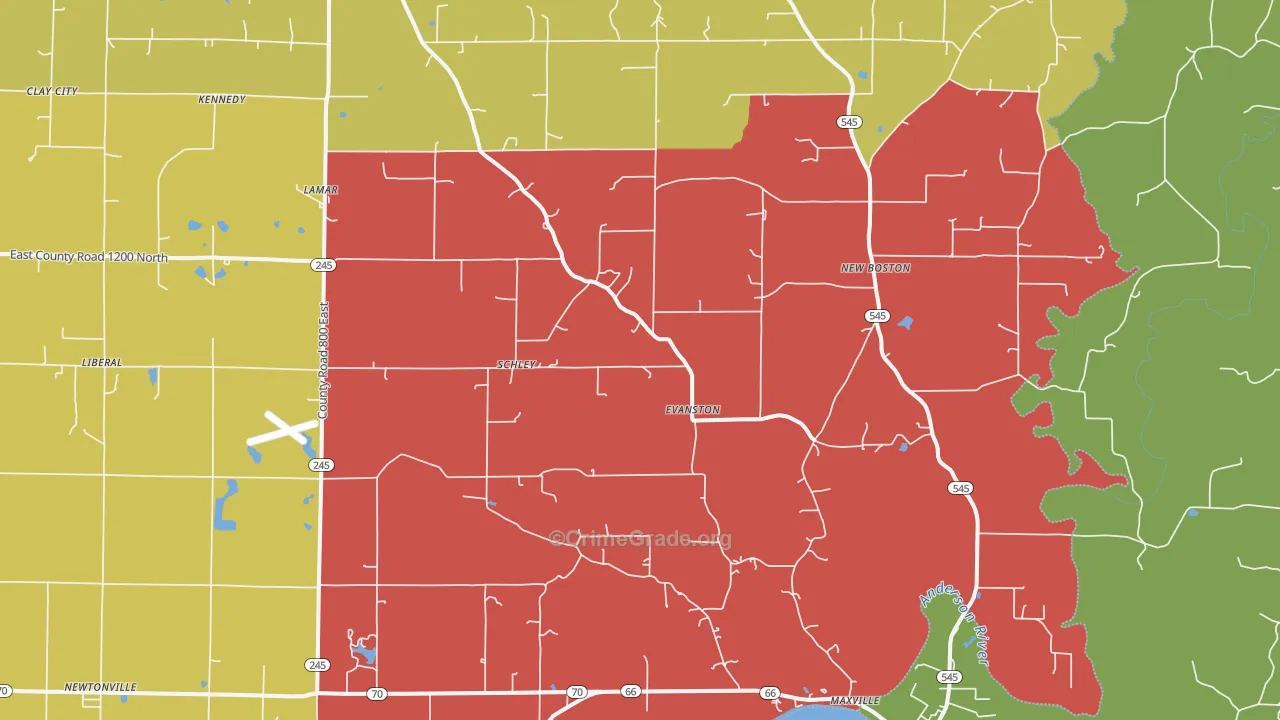 Evanston, IN Map of Drug-Related Crime Rates