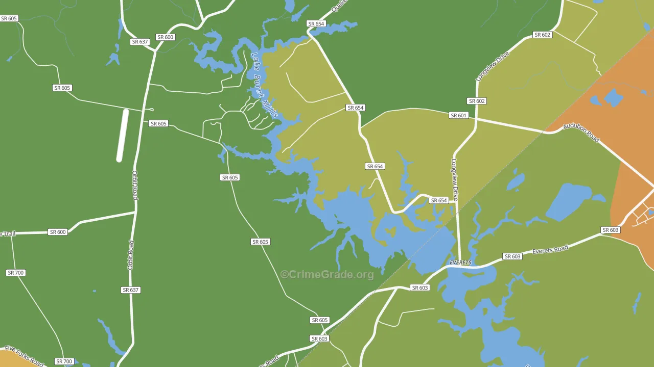 Everets, VA Map of Drug-Related Crime Rates
