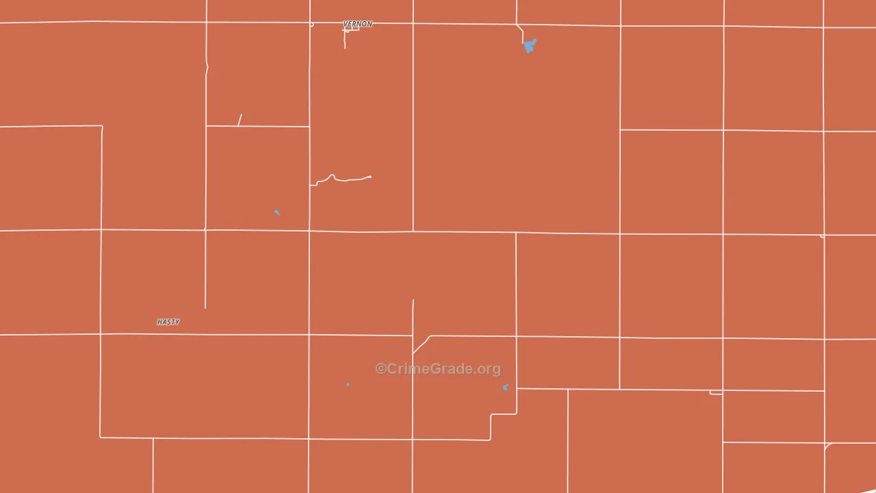 Everett, KS Map of Drug-Related Crime Rates