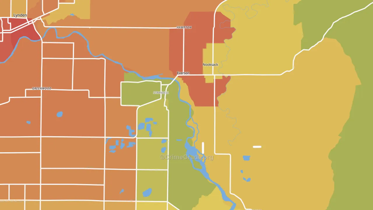 Everson, WA Map of Drug-Related Crime Rates