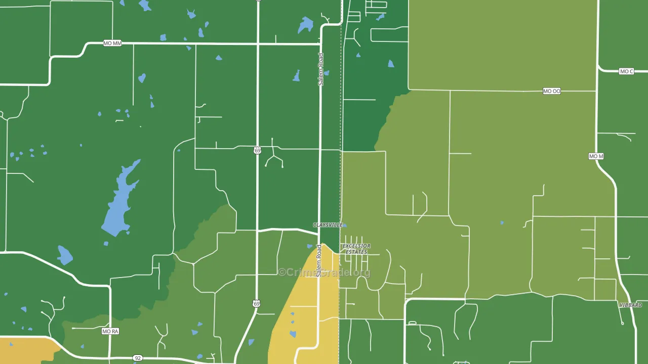 Excelsior Estates, MO Map of Drug-Related Crime Rates