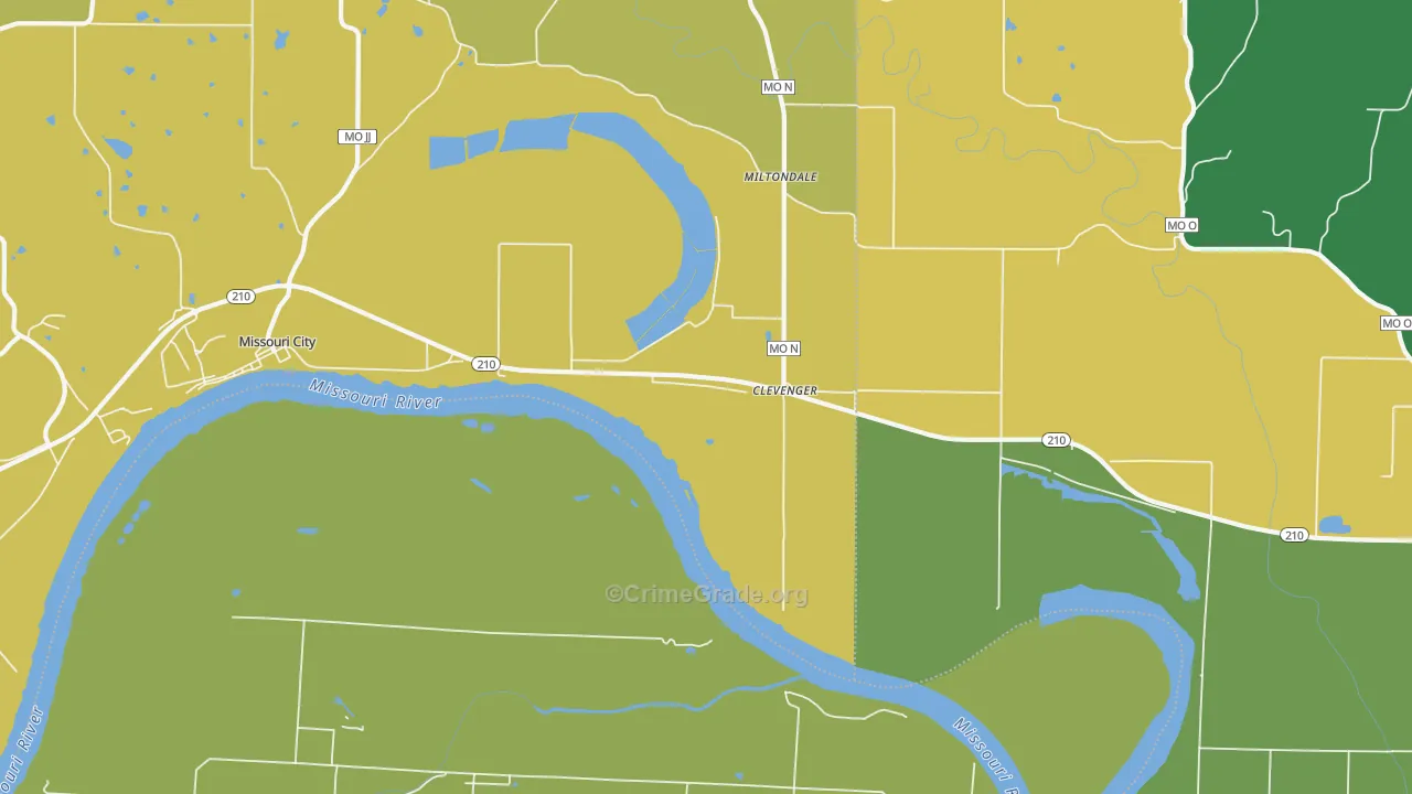 Excelsior Springs Junction, MO Map of Drug-Related Crime Rates