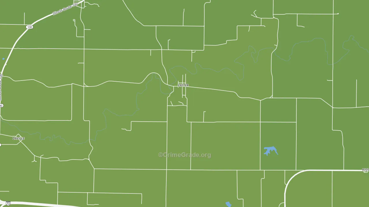 Exeter, IL Map of Drug-Related Crime Rates