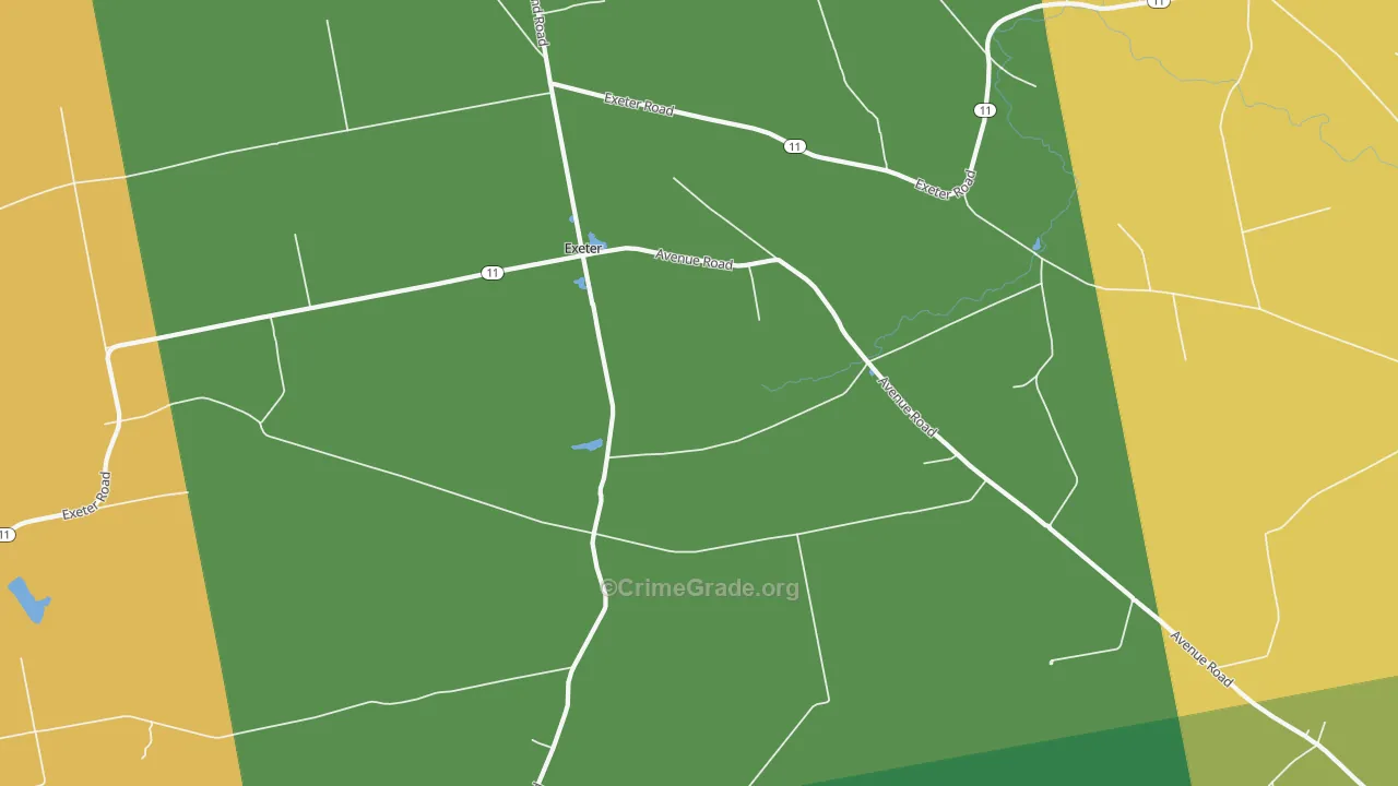 Exeter, ME Map of Drug-Related Crime Rates