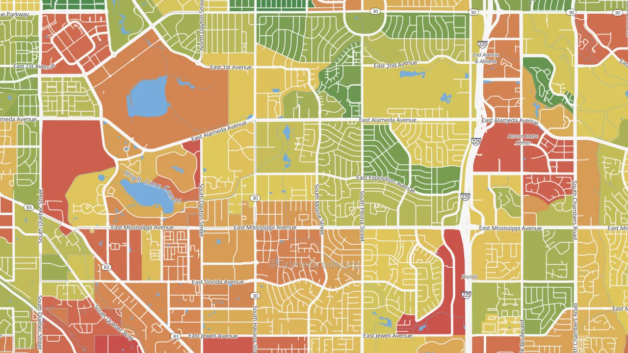 Expo Park, Aurora, CO Map of Drug-Related Crime Rates