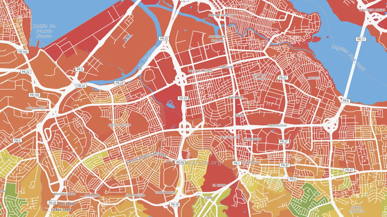 Extencion Roosevelt, San Juan, PR Map of Drug-Related Crime Rates