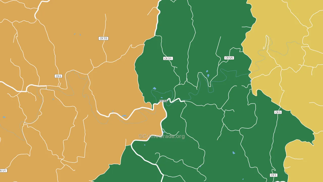 Extra, WV Map of Drug-Related Crime Rates