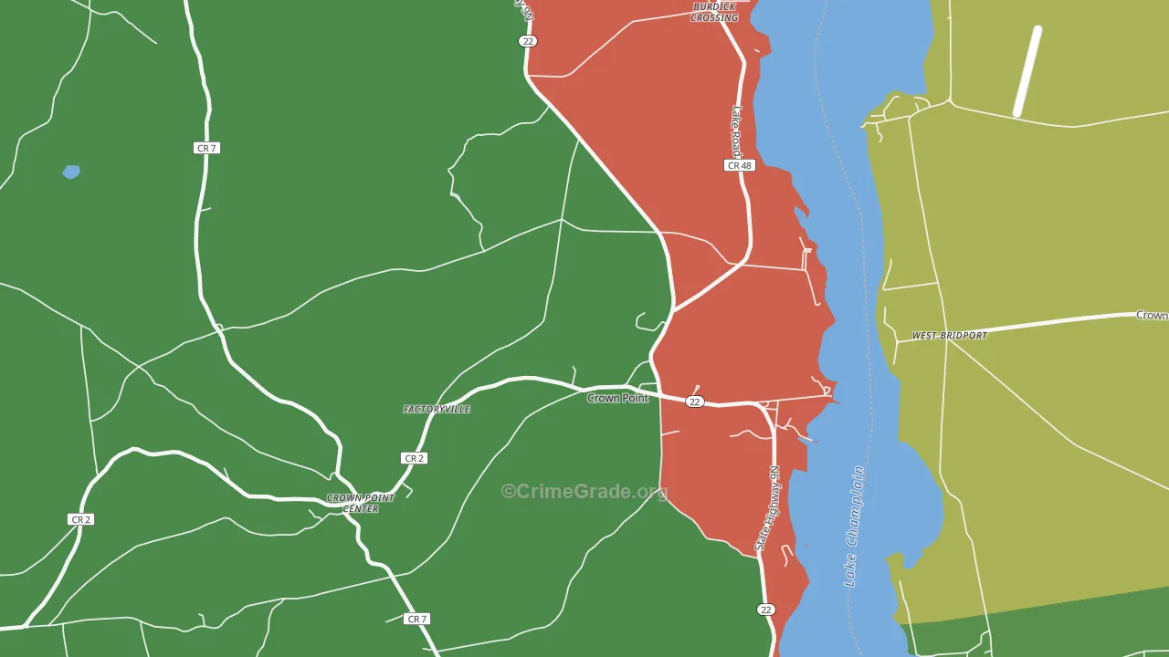 Factoryville, NY Map of Drug-Related Crime Rates
