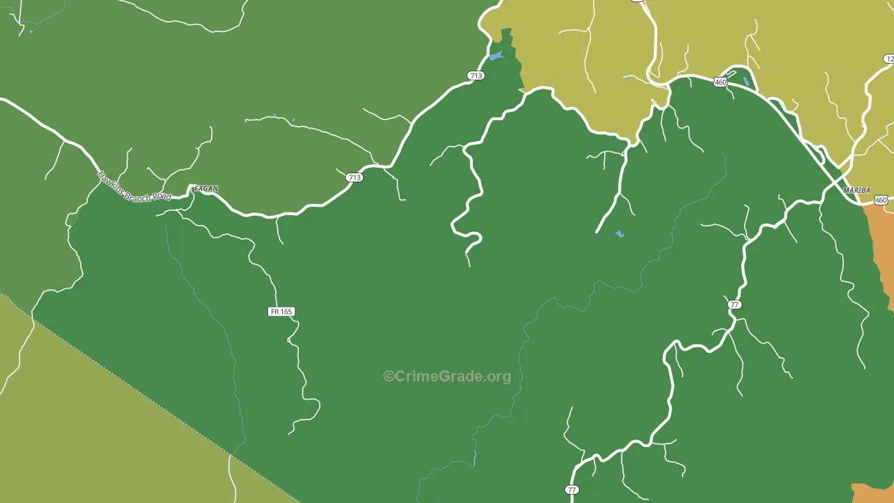 Fagan, KY Map of Drug-Related Crime Rates