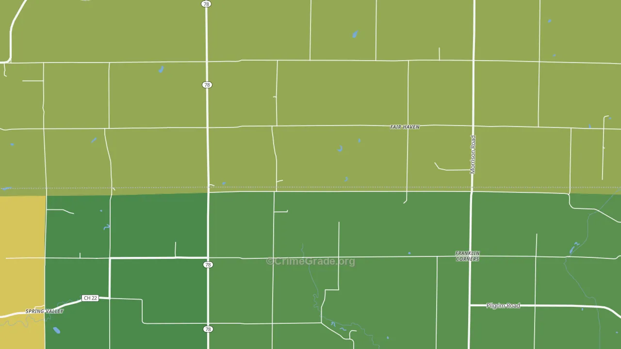 Fair Haven, IL Map of Drug-Related Crime Rates