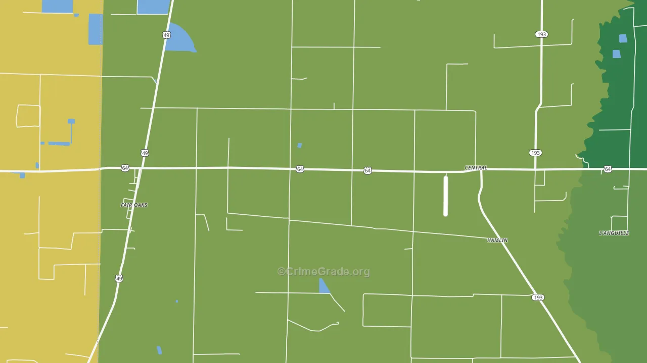 Fair Oaks, AR Map of Drug-Related Crime Rates