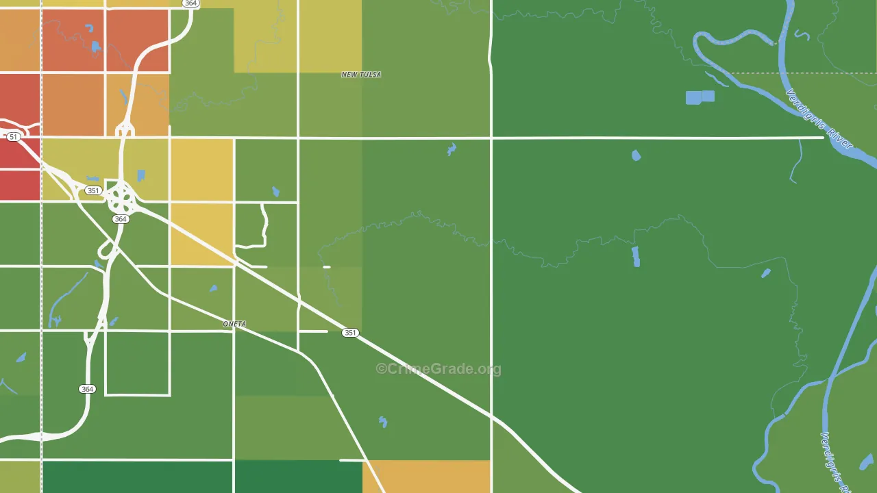 Fair Oaks, OK Map of Drug-Related Crime Rates