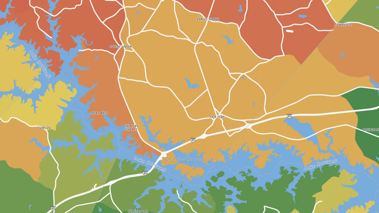 Fair Play, SC Map of Drug-Related Crime Rates