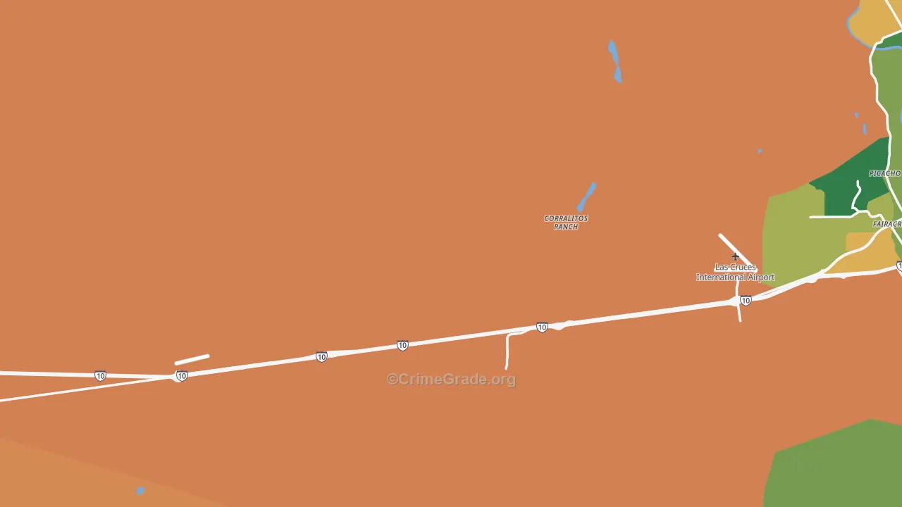 Fairacres, NM Map of Drug-Related Crime Rates