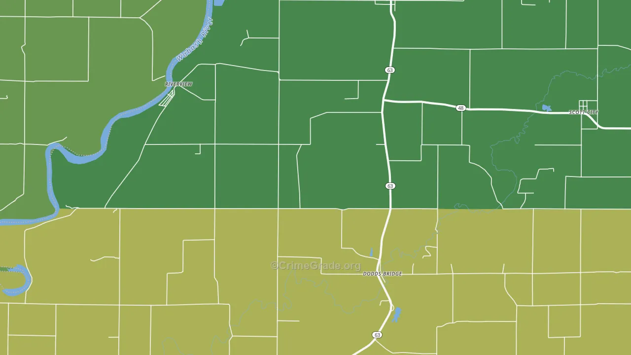Fairbanks, IN Map of Drug-Related Crime Rates