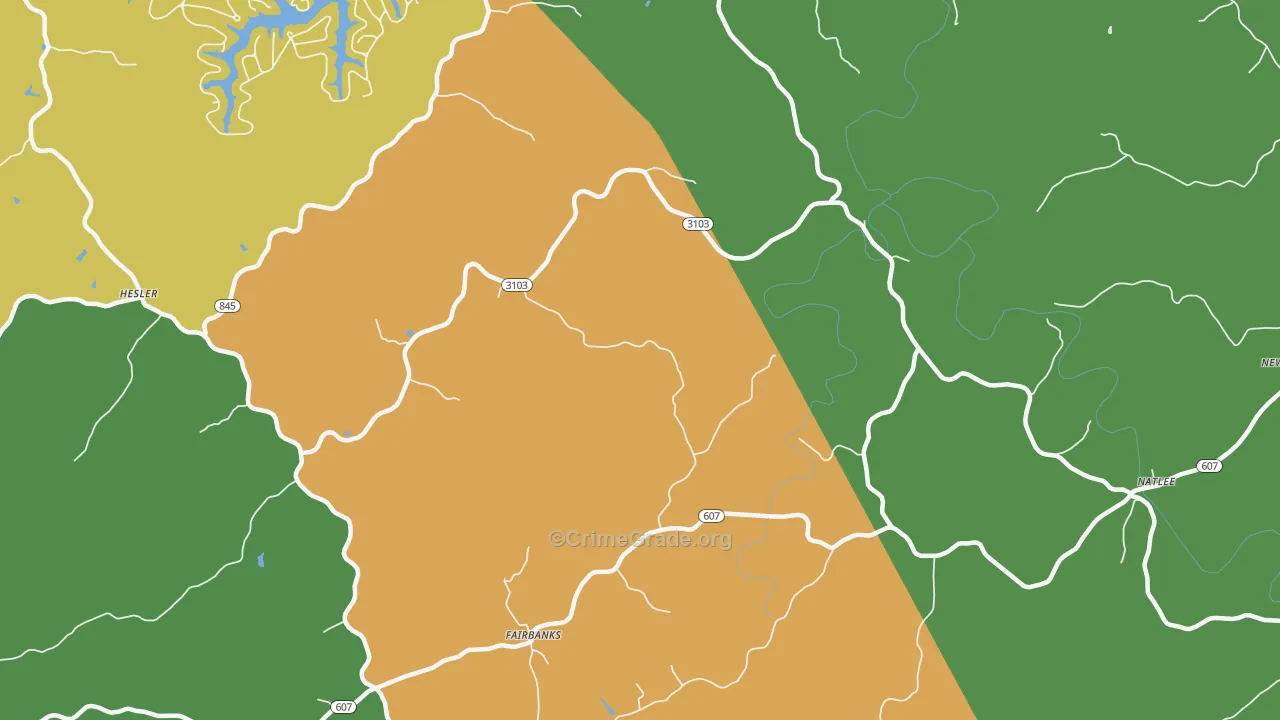 Fairbanks, KY Map of Drug-Related Crime Rates