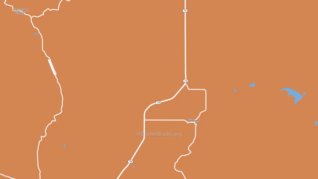 Fairburn, SD Map of Drug-Related Crime Rates