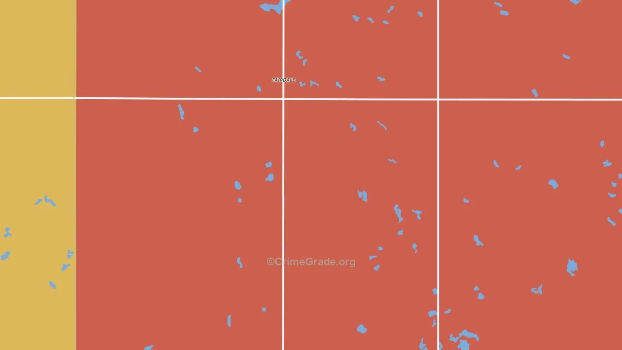 Fairdale, ND Map of Drug-Related Crime Rates
