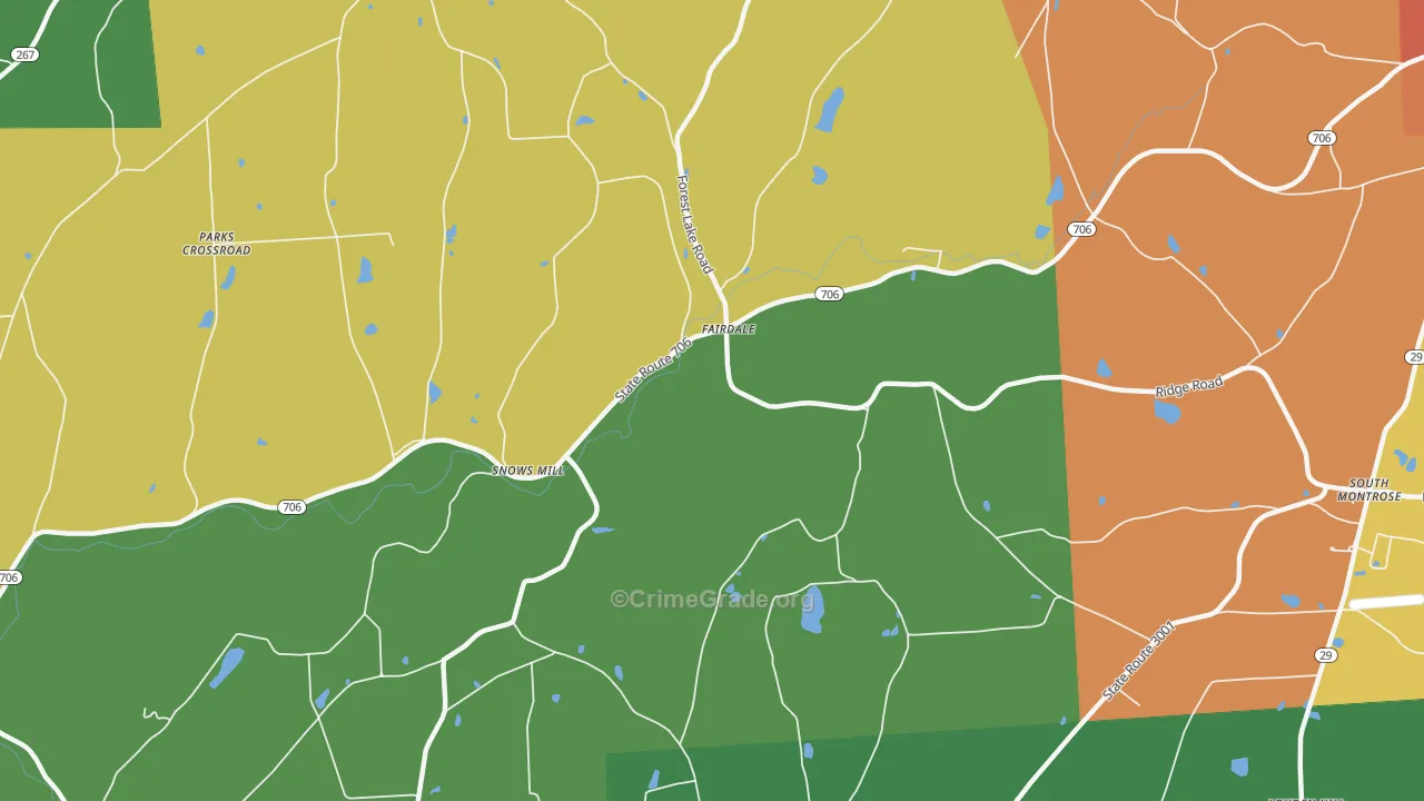 Fairdale, PA Map of Drug-Related Crime Rates