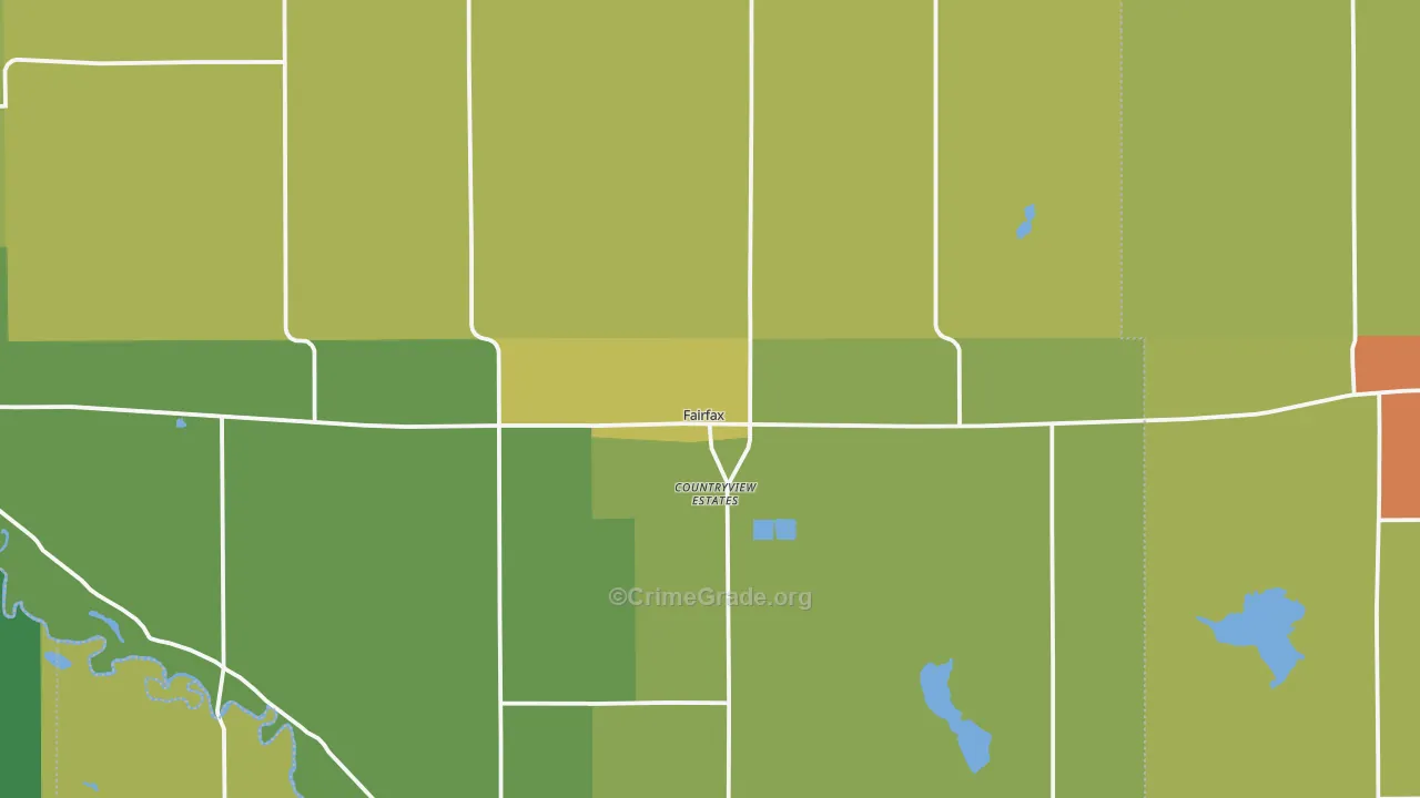 Fairfax, MN Map of Drug-Related Crime Rates