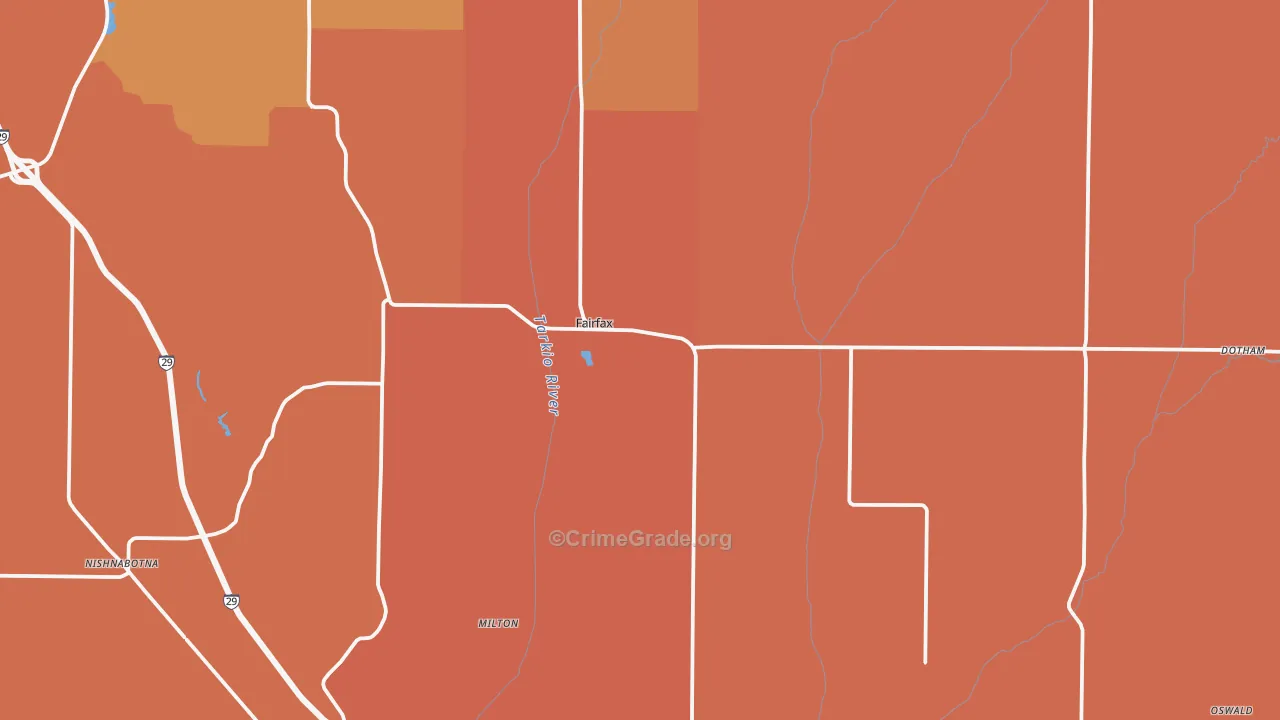 Fairfax, MO Map of Drug-Related Crime Rates
