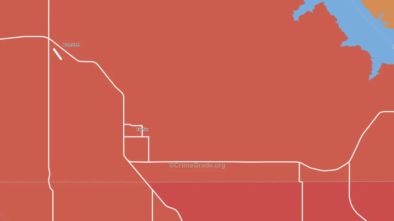 Fairfax, SD Map of Drug-Related Crime Rates