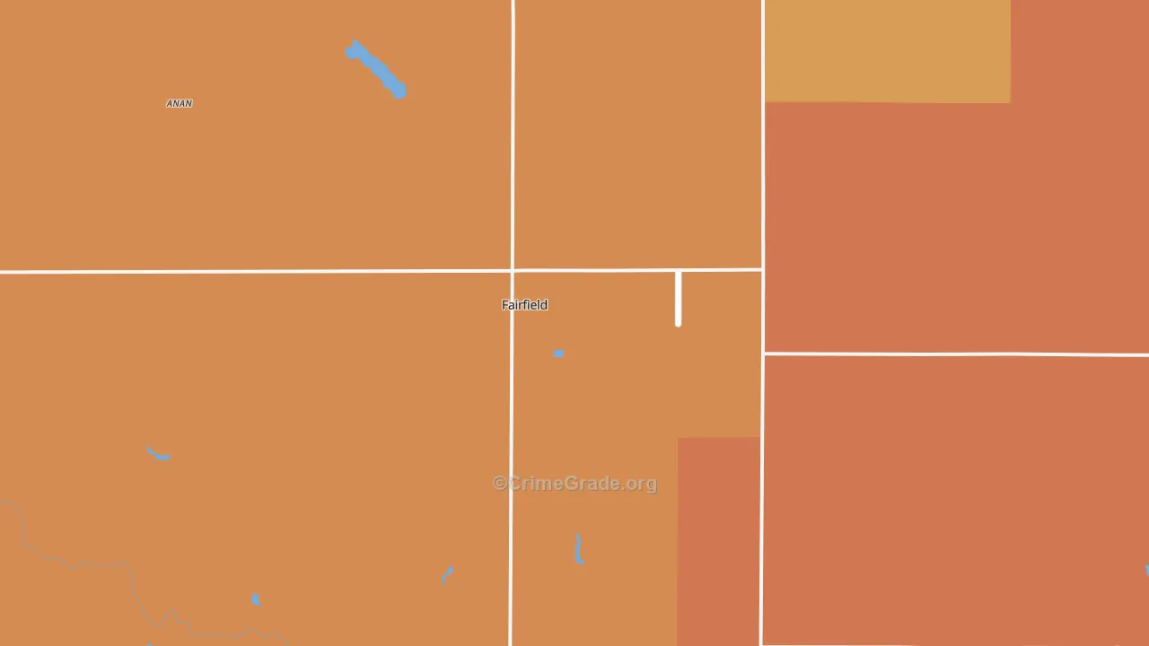 Fairfield, NE Map of Drug-Related Crime Rates