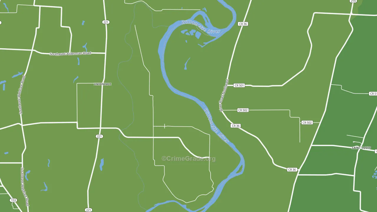 Fairfield, OR Map of Drug-Related Crime Rates