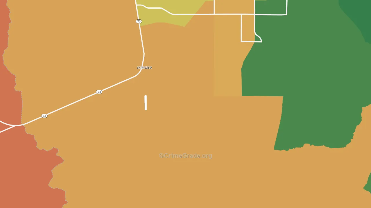 Fairfield, UT Map of Drug-Related Crime Rates