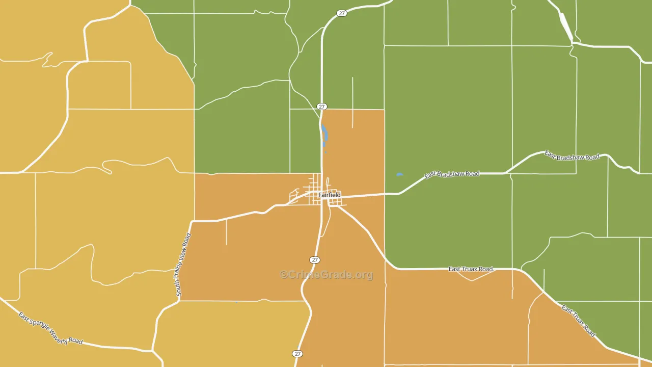 Fairfield, WA Map of Drug-Related Crime Rates