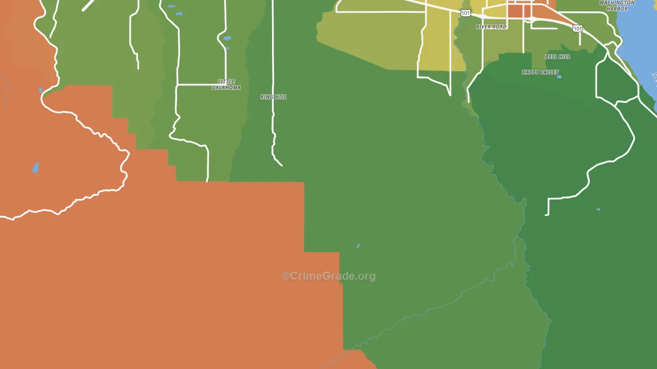 Fairholm, WA Map of Drug-Related Crime Rates