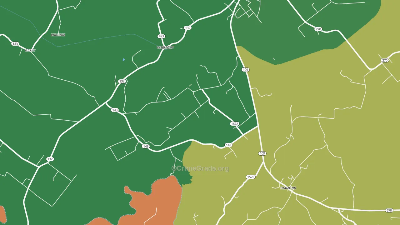 Fairmont, KY Map of Drug-Related Crime Rates